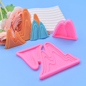 3D mountain peak silicone mold for chocolate fondant cake topper and DIY resin crafts
