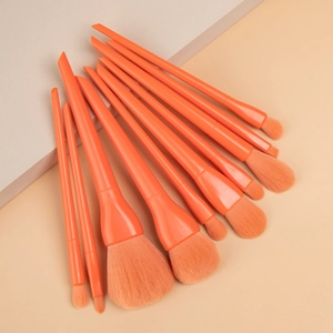 Professional Makeup Brushes Synthetic Fiber Bristles Plastic Handle Candy Colors Portable Beauty Tools For Beginners