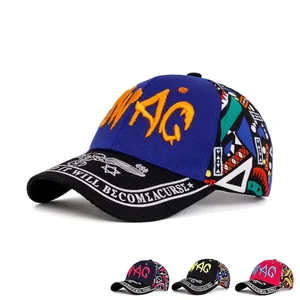 Hip-Hop Baseballkappe mit Swag-Stickerei und ethnischem geometrischem Muster