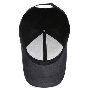 Classic dark grey men's baseball cap with adjustable strap and stitched brim detail