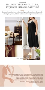 Detail of black silk nightgown featuring delicate white floral lace on the V-neckline
