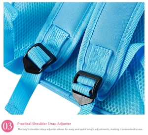 Close-up of adjustable shoulder straps and breathable mesh padding on kids backpack