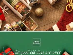 Detailed view of Christmas washi tape set with festive ginger bread and star patterns