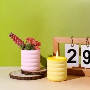 Molde de silicona DIY para macetas de suculentas en espiral y tazas de velas