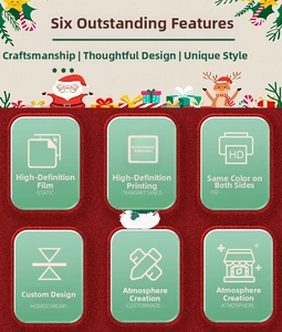 Detail showing double-sided high-definition printing on Christmas electrostatic window stickers
