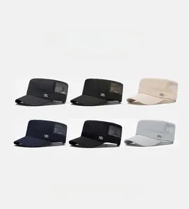 Vista a griglia di cappelli militari in sei colori con rete traspirante per uomo