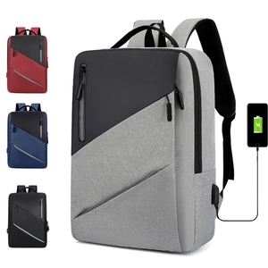 Business Laptop Backpack Oxford Cloth Waterproof With USB Charging Port Reflective Strip Large Capacity Travel School For Men