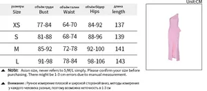 Detailed size chart for the sleeveless one-shoulder evening dress with measurements in cm