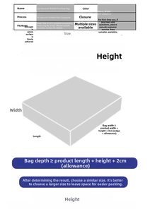 Detailed measurement guide for thickened co-extruded film bubble mailers in black and white