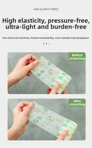 Breathable self-adhesive pet bandage with avocado print showing high elastic stretch ratio