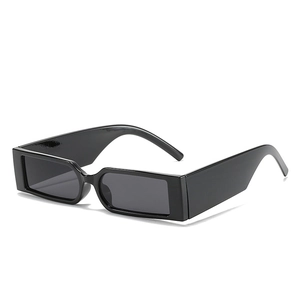 Retro Rectangular Narrow Frame Sunglasses UV400 Protection PC Frame AC Lens Lightweight Fashion Eyewear Women Men