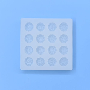 16-cavity silicone baking mold featuring sun flower patterns for DIY chocolate and soap