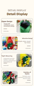 Detail of a nylon dinosaur chest bag for kids featuring a secure zipper and woven texture