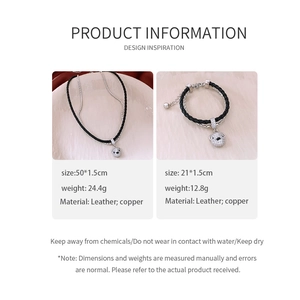 Detailed sizing and material specifications for the crystal bear necklace and bracelet set