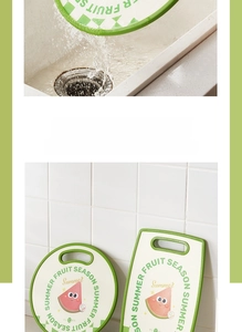 Waterproof kitchen cutting boards with cute watermelon design and hanging hole for easy drying