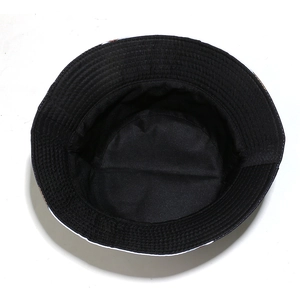 Internal view showing high-quality stitching and black lining of the sun bucket hat