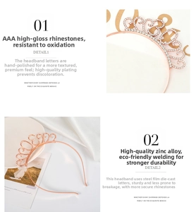 Detail view of 30th birthday crown made of premium zinc alloy with AAA shiny rhinestones