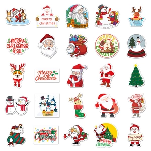 Set of 50 Christmas graffiti stickers for luggage and laptops with Santa and reindeer