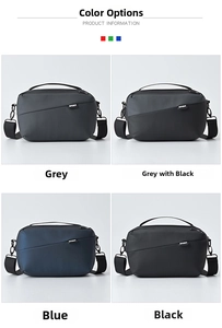 Crossbody bags for men in four colors showing sport design and nylon fabric texture