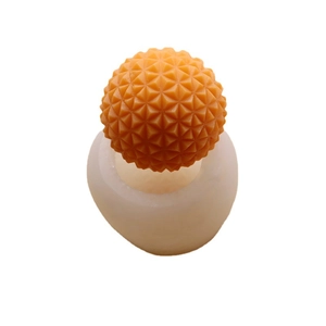 Stampo in silicone a sfera 3D con motivo a diamante per candele geometriche fai-da-te