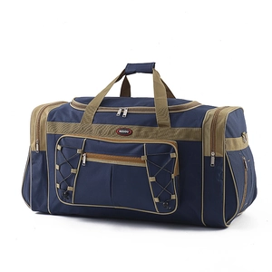 Navy and khaki foldable large capacity waterproof travel duffel bag with HEIOU logo