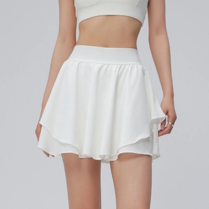 Jupe de Sport Femme Tennis Skort à Volants Taille Haute Anti-exposition Séchage Rapide Fitness Bas