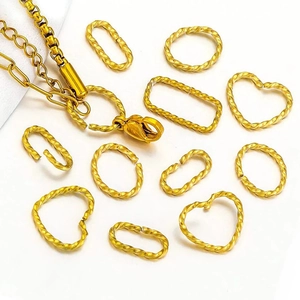 Stainless Steel Twisted Open Jump Rings Jewelry Findings For DIY Crafting Projects Heart Oval Rectangular Shapes Connector