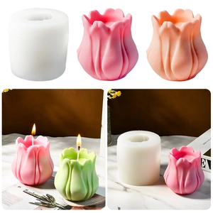 Moule En Silicone Fleur De Tulipe Pour Fabrication Bougie Parfumée DIY Ornement Plâtre Savon Artisanal Créatif