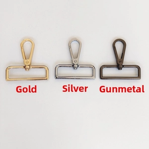 Three lobster clasps in gold silver and gun black for handbag strap replacement
