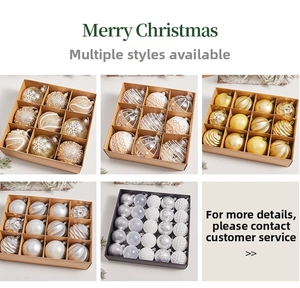 Macro detail of assorted gold and silver Christmas ball ornaments with glitter and pearls