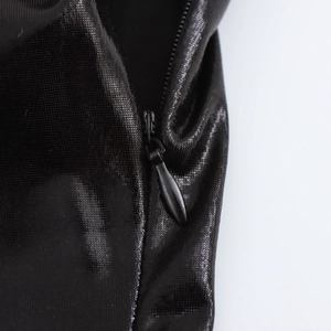 Sexy black bodycon maxi dress with sequin patchwork and hidden zipper detail