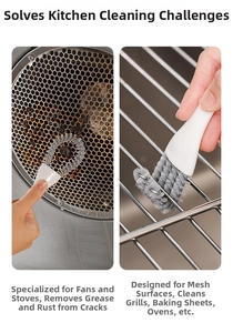 U-shaped multi-head kitchen brush cleaning oil stains on range hood filters and grills