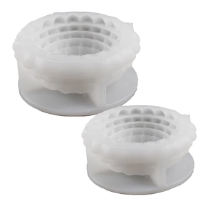 Two-piece succulent lotus silicone molds for handmade DIY candles and soaps