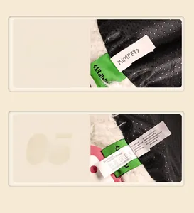 Detail of non-slip bottom and plush fabric texture for alpaca style pet bed
