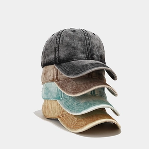 Vintage Washed Denim Cotton Baseball Cap Adjustable Breathable Sun Hat Outdoor Casual Street Style Men Women