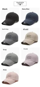Breathable quick-dry baseball cap collection in seven colors with casual embroidery