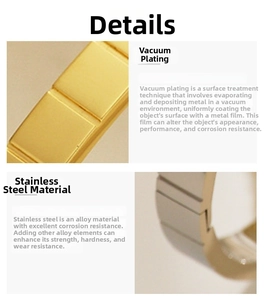 Dettaglio macro di bracciali in acciaio inossidabile oro 18k e argento con trama geometrica