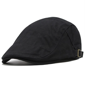 Retro Cotton Flat Cap Ivy Hat For Men Women Adjustable Solid Color British Style Breathable Newsboy Driver Hat