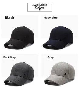 Vue détaillée de casquettes de baseball pour hommes en noir, bleu marine et gris