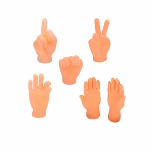 Silicone pet massage finger puppets for cat grooming with various hand gesture designs