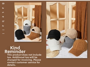 Winter faux fur baseball caps in black, cream, grey, brown, and khaki plush fabric
