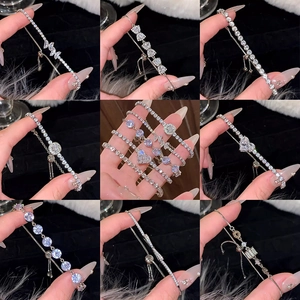 Pulsera De Cobre Para Mujer Con Perla Artificial Circón Resina Cadena Ajustable Corazón Mariposa Joyería De Moda Elegante Estilo Coreano