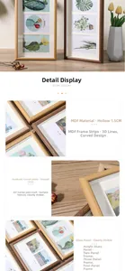 Detail of MDF photo frame featuring a 45-degree miter joint and 1.5cm hollow depth