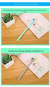 Detail of creative koala character pen head with soft silicone cute animal design