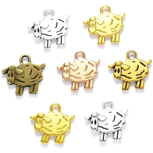 Sheep Pendants Alloy Animal Charms DIY Jewelry Making Bracelet Keychain Accessories Cute Cartoon Lamb
