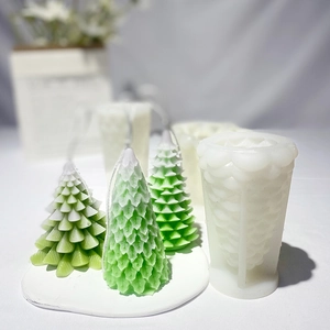 Christmas tree silicone mold for DIY handmade candles and gypsum soap crafts