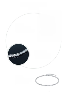 Macro detail of 925 sterling silver chain with platinum plating and polished finish