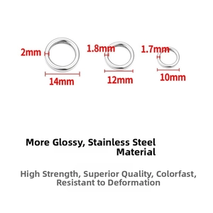 Detailed specs of 10mm to 14mm stainless steel jump rings for DIY jewelry making