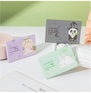 Detailed set of 100-sheet lavender, charcoal, and mint oil-absorbing facial tissues