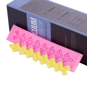 Clover Pattern Silicone Mold Long Strip For Cake Border Fondant Chocolate DIY Baking Sugar Craft Tool